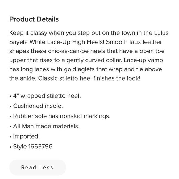 Lulu’s White Lace Up Strappy Sandals Lulu’s 7.5 - Picture 6 of 8